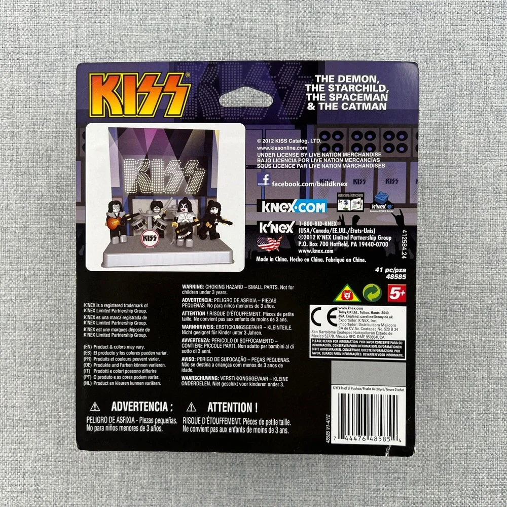 NEW K'NEX KISS Figure Set 41pc Black Rock Band Music Collectible Toy Gift 48585